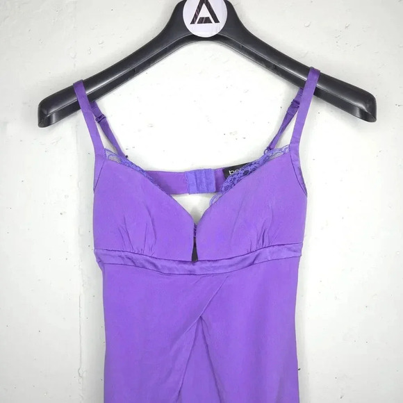 Bebe Lingerie Style Silk Slip Cocktail Dress sz S - Picture 6 of 9